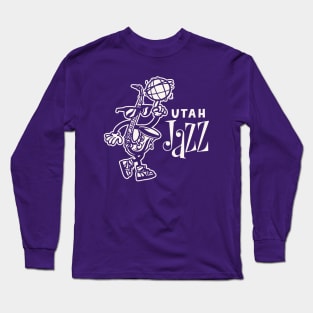 Alternate Utah Jazz Mascot - Simple, White Design Long Sleeve T-Shirt